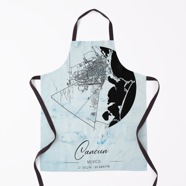 Item preview, Cancun - Mexico Alpha Watercolor Map designed and sold by WatercolorMap.