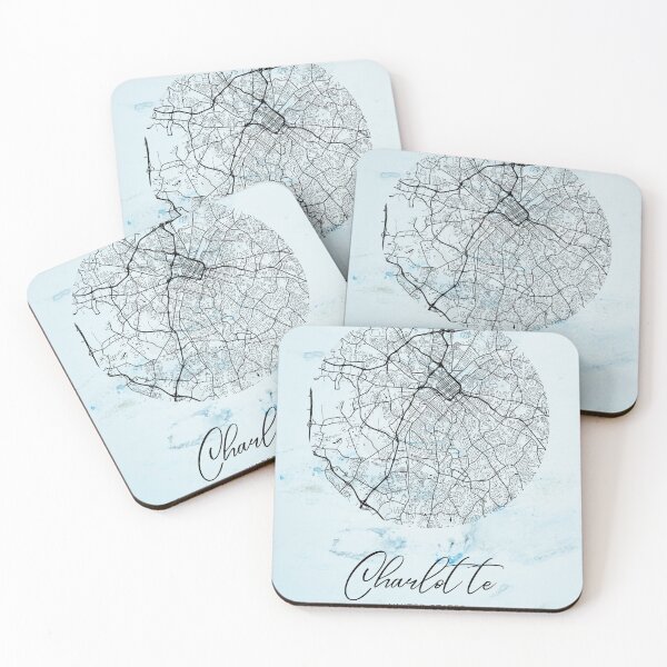 Item preview, Charlotte - North Carolina Alpha Watercolor Map designed and sold by WatercolorMap.