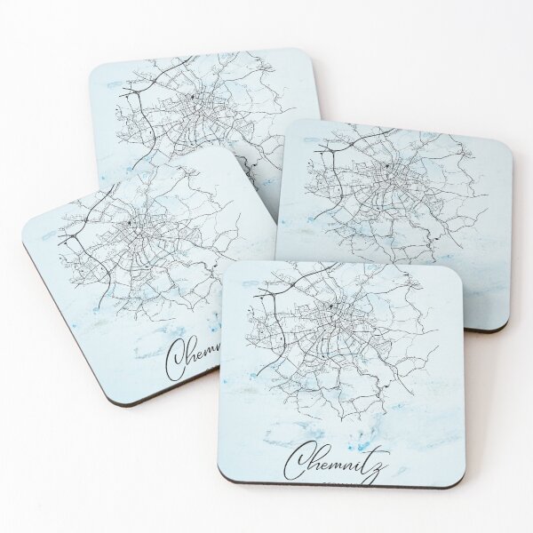 Item preview, Chemnitz - Germany Alpha Watercolor Map designed and sold by WatercolorMap.