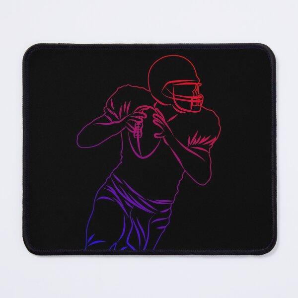 Item preview, Red Purple Football Player Hold Football designed and sold by Vasabi88.