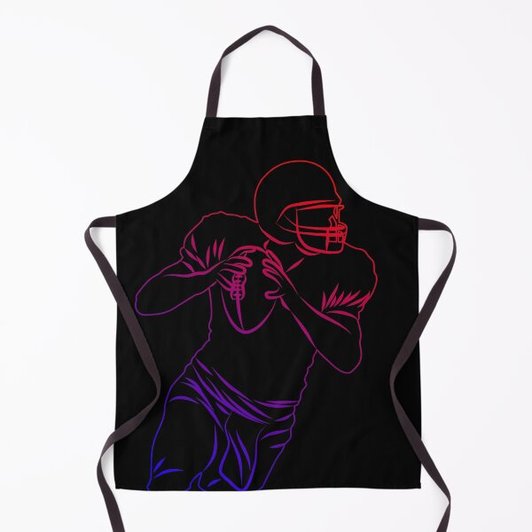 Item preview, Red Purple Football Player Hold Football designed and sold by Vasabi88.