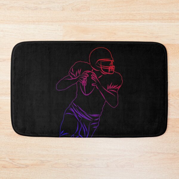 Item preview, Red Purple Football Player Hold Football designed and sold by Vasabi88.