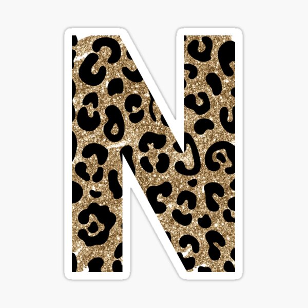 Gold Leopard Faux Alphabet Patch Letters and Numbers