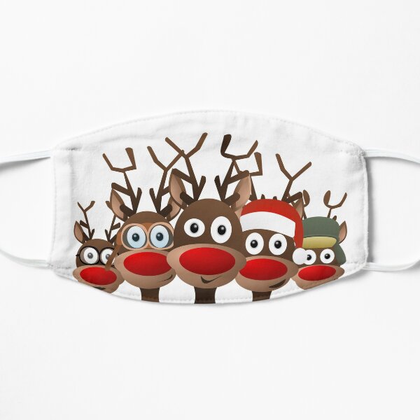 Weihnachten und Rentiere Flache Maske