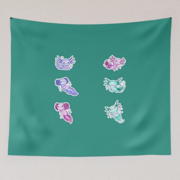 Item preview, Kawaii Axolotl Smiling  Pack  designed and sold by MyArtYourWorld.