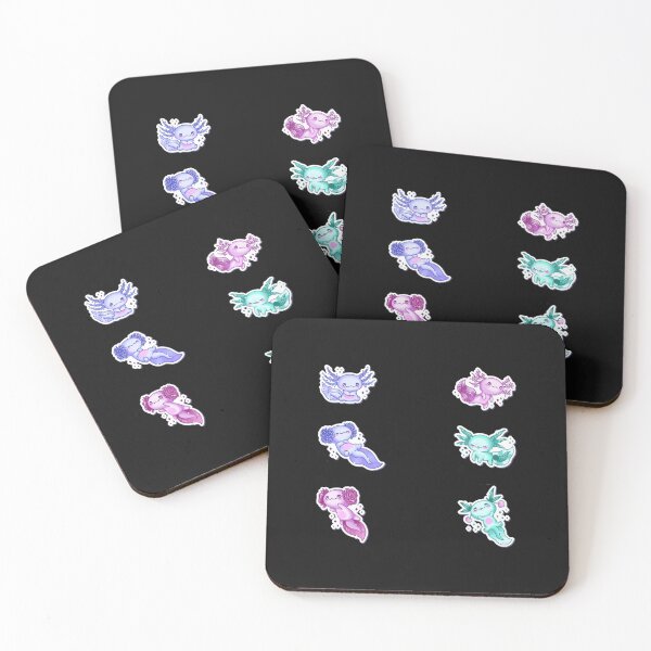 Item preview, Kawaii Axolotl Smiling  Pack  designed and sold by MyArtYourWorld.