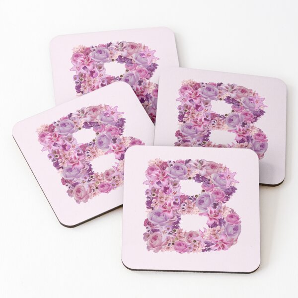 Item preview, Letter B | Pink Flower Pattern | Letter Art | Typography designed and sold by hayleylauren.