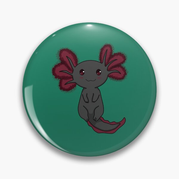 Item preview, Smiling black and red axolotl  designed and sold by MyArtYourWorld.