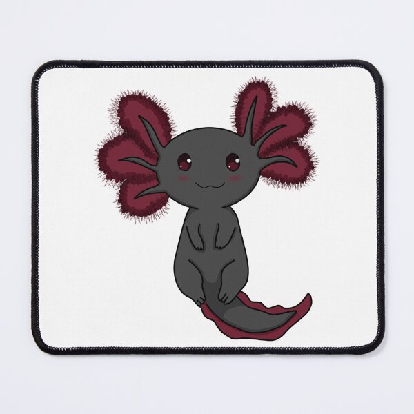 Item preview, Smiling black and red axolotl designed and sold by MyArtYourWorld.