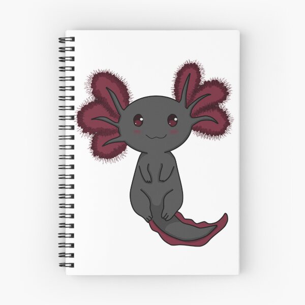 Item preview, Smiling black and red axolotl  designed and sold by MyArtYourWorld.