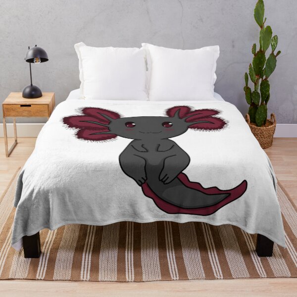 Item preview, Smiling black and red axolotl  designed and sold by MyArtYourWorld.