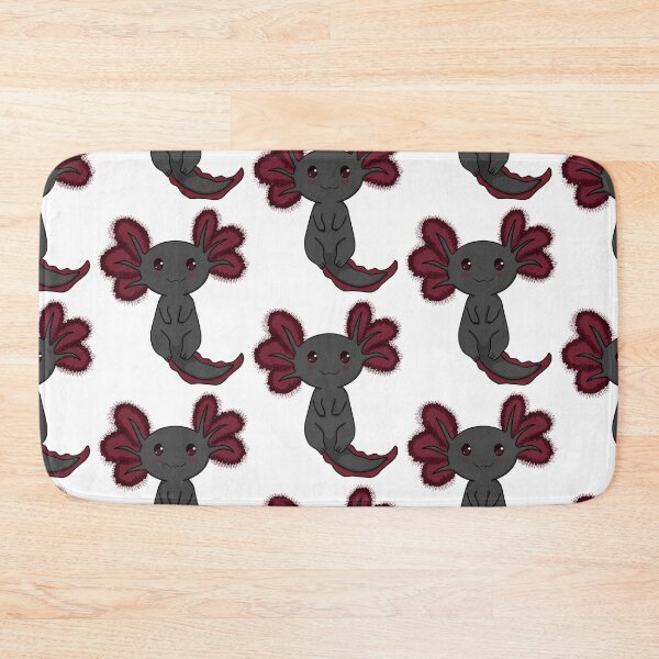Item preview, Smiling black and red axolotl  designed and sold by MyArtYourWorld.