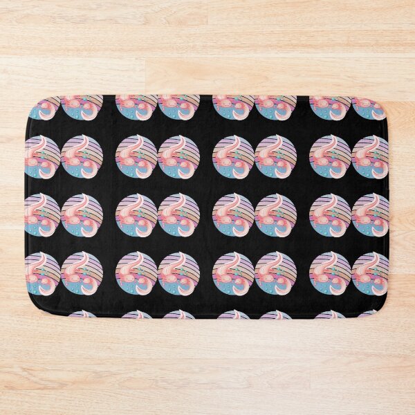 Item preview, Smiling Axolotl Pair On Retro Pink _amp_ Blue Sunset    designed and sold by MyArtYourWorld.