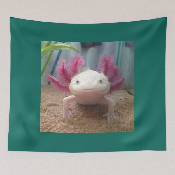 Item preview, Smiling Leucistic Axolotl! Throw Pillow designed and sold by MyArtYourWorld.