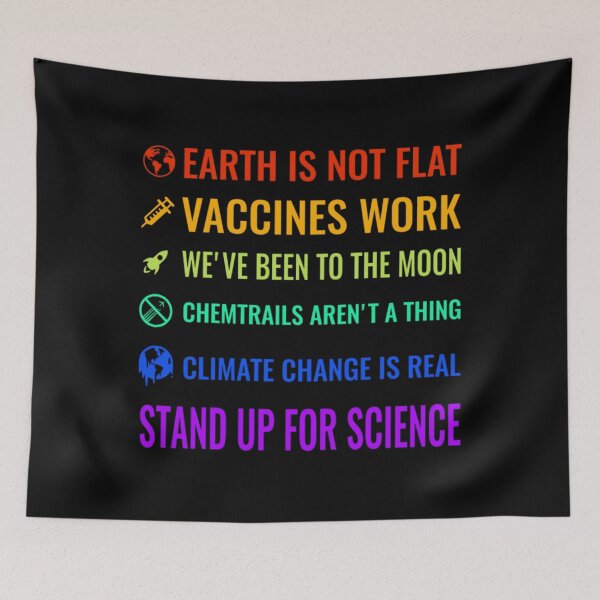 Artikelvorschau, Earth Is Not Flat Vaccines Work T-ShirtDie Erde ist nicht flach! Impfstoffe wirken! entworfen und verkauft von PatricEvet.