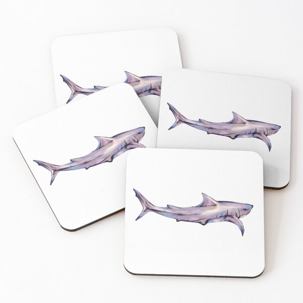 Item preview, Colourful Shark art digital painting designed and sold by Artfyfarty420.