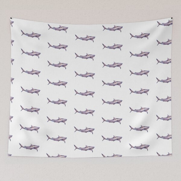 Item preview, Colourful Shark art digital painting designed and sold by Artfyfarty420.