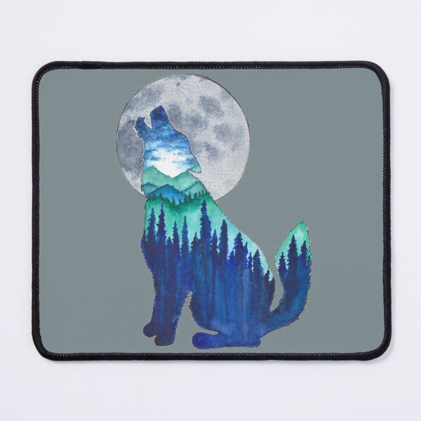 Item preview, Wolf silhouette howling at moon designed and sold by Kelley-Art.