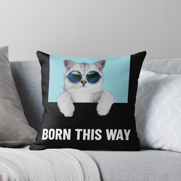 Item preview, Born this way Cat with glasses and an attitude  designed and sold by Amanda Devil.