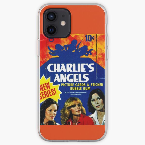 Vintage Charlie's Angels Topps Caja de tarjetas de comercio Funda blanda para iPhone