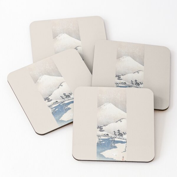 Item preview, Snowy landscape with Mount Fuji (1900–1910) by Ohara Koson. designed and sold by CristalleLisa.