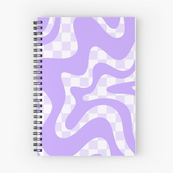 Item preview, Retro Checked Liquid Swirl Square Abstract Pattern in Light Purple designed and sold by kierkegaard.