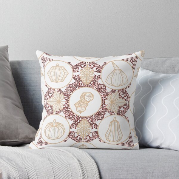 Item preview, Geometric Autumn in gold and burgundy designed and sold by Alexandra Hrincu.