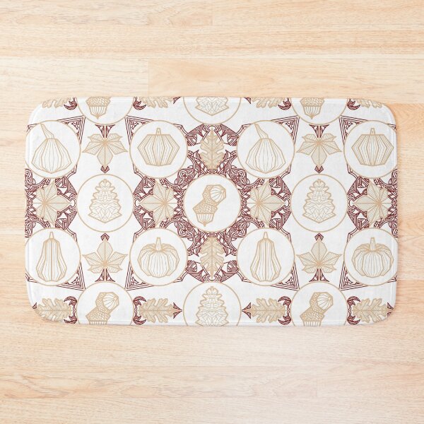 Item preview, Geometric Autumn in gold and burgundy designed and sold by Alexandra Hrincu.
