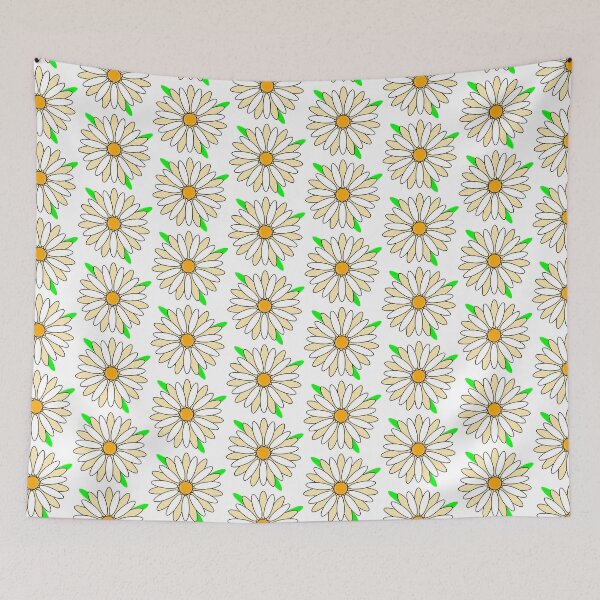 Item preview, yellow and red daisy flower stickers designed and sold by miaterinka.