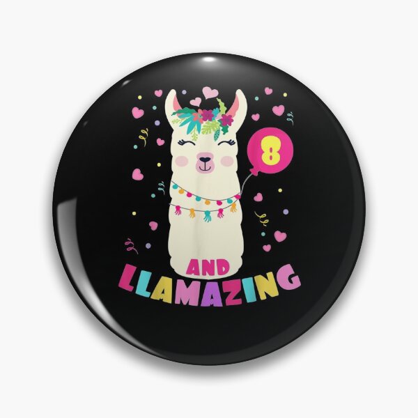 Item preview, Llamazing 8 Years Old Girl Birthday Cute Llama Alpaca Kids designed and sold by lydiamoranart.