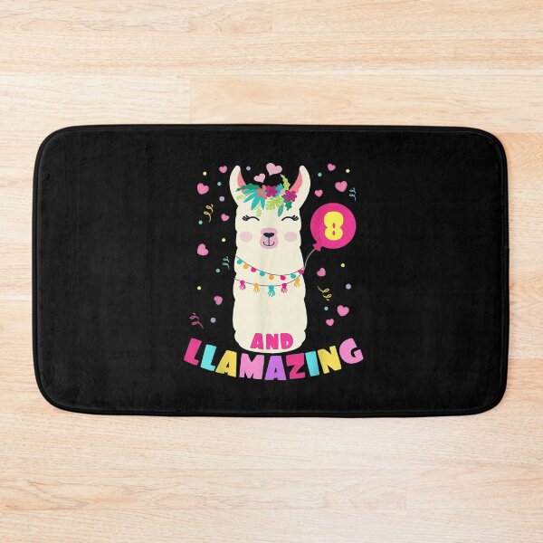 Item preview, Llamazing 8 Years Old Girl Birthday Cute Llama Alpaca Kids designed and sold by lydiamoranart.