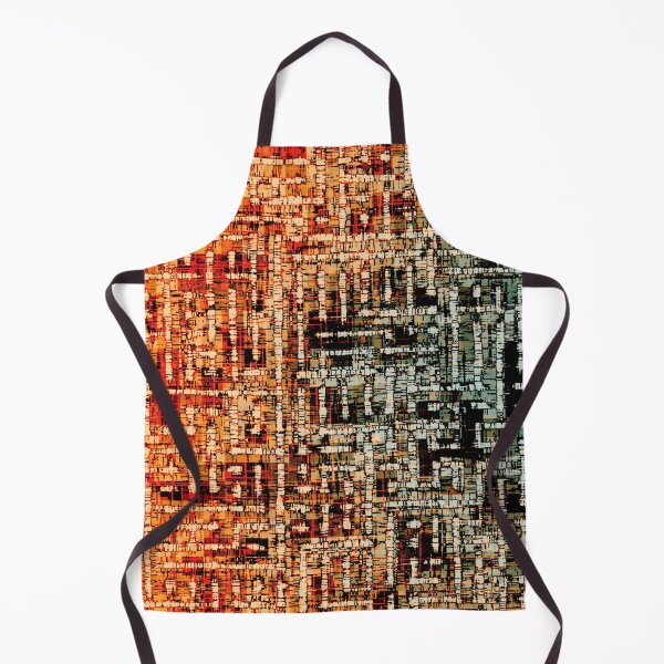 Item preview, graphic design geometric square line pattern art abstract background in orange brown blue designed and sold by Mrvell.