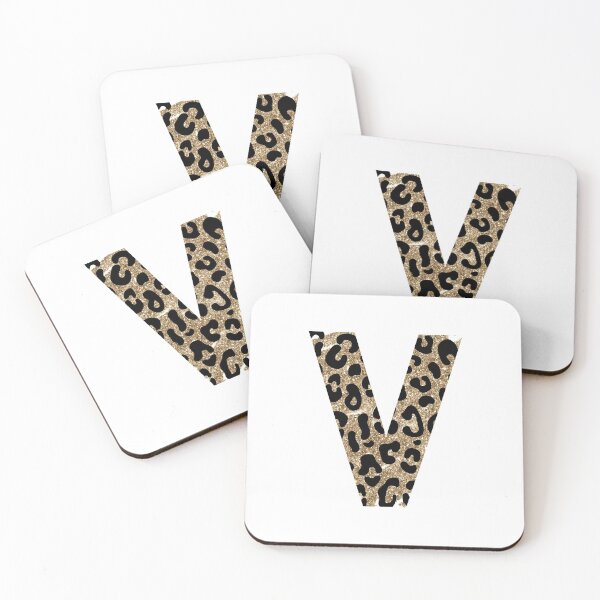 Item preview, The Letter V Name Initials Leopard Print Monogram designed and sold by brookemiller801.