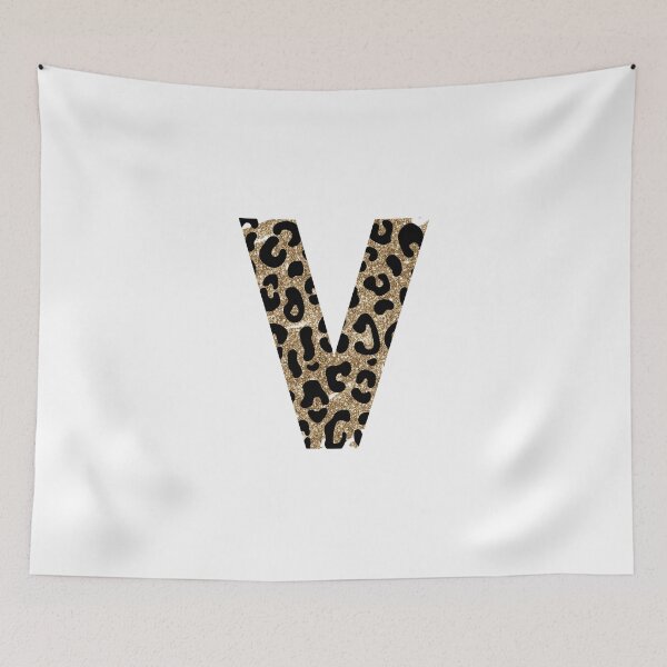 Item preview, The Letter V Name Initials Leopard Print Monogram designed and sold by brookemiller801.