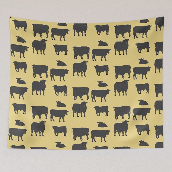 Item preview, Angus Cattle Pattern Yellow designed and sold by Ashley Gagnon.