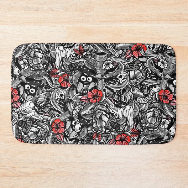 Item preview, Doodle Bones and Red Flowers designed and sold by fakeface.
