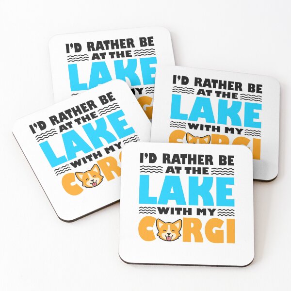 Item preview, Id Rather Be At The Lake with My Corgi designed and sold by Peter Stawicki.