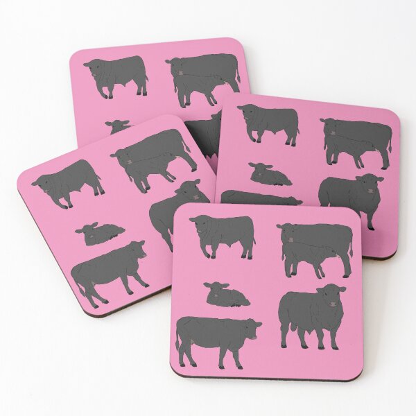 Item preview, Angus Cattle Pattern Pink designed and sold by Ashley Gagnon.