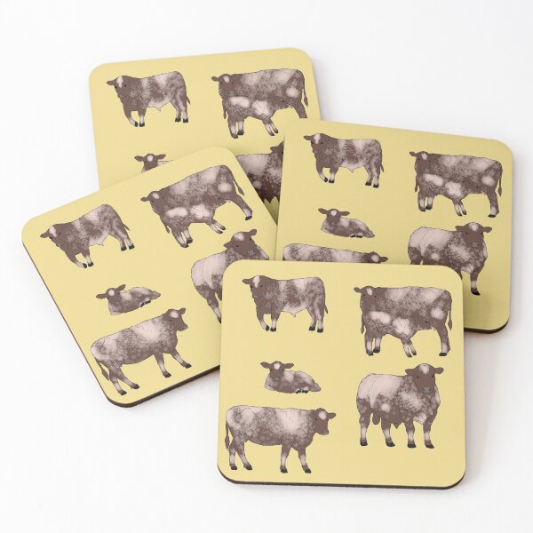 Item preview, Shorthorn Cattle Pattern Yellow designed and sold by Ashley Gagnon.