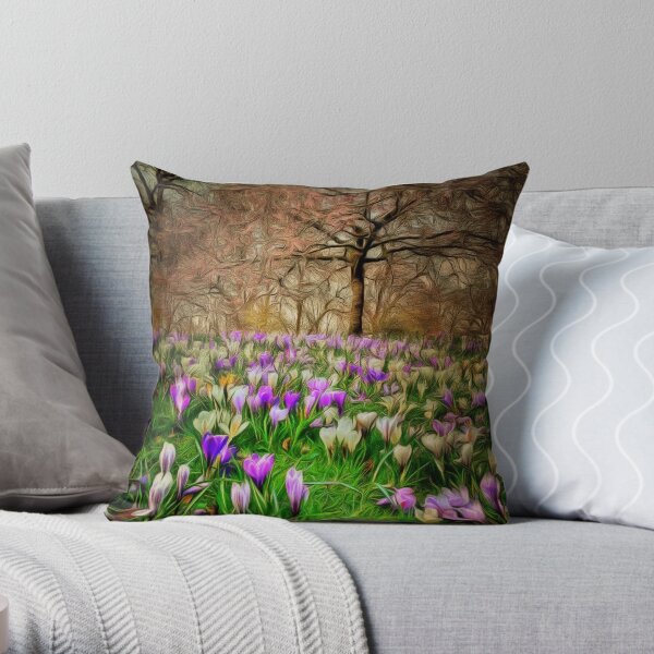 Early spring in London Throw Pillow