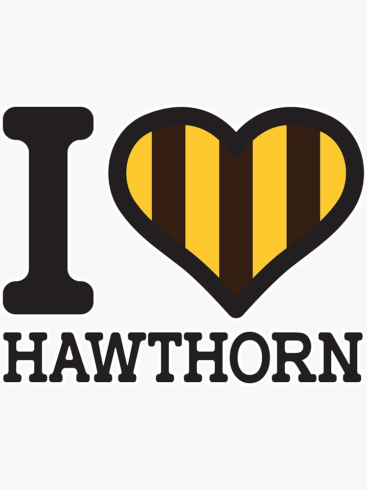 I love Hawthorn” Apparels, Merchandise, T Shirts, Leggings, Skirt, Mask,  Apron, Eco Bag Greeting Card for Sale by Ink Inc