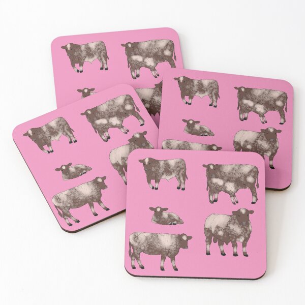 Item preview, Shorthorn Cattle Pattern Pink designed and sold by Ashley Gagnon.
