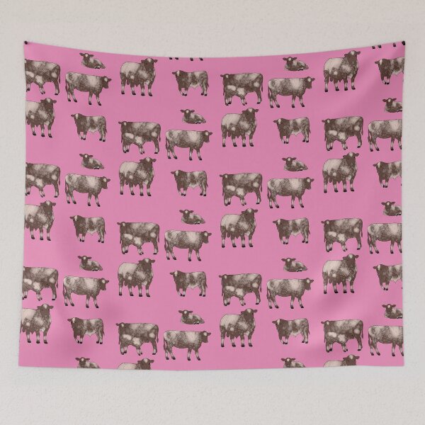 Item preview, Shorthorn Cattle Pattern Pink designed and sold by Ashley Gagnon.