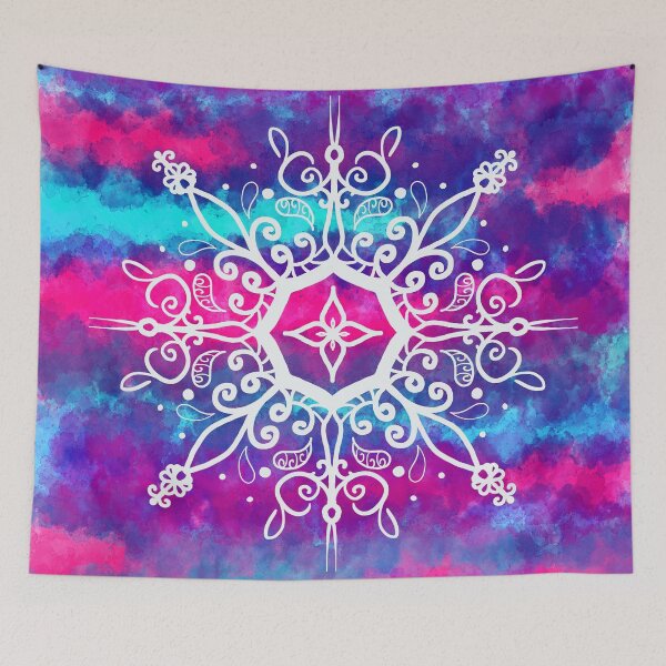 Item preview, Blue and Fuchsia Tie Dye Mandala designed and sold by Patricia Lintner.