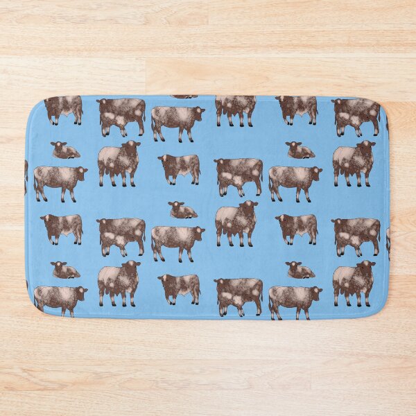 Item preview, Shorthorn Cattle Pattern Blue designed and sold by Ashley Gagnon.