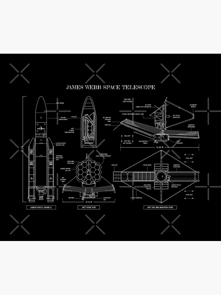 James Webb Space Telescope (White Stencil - No Background) by BGALAXY