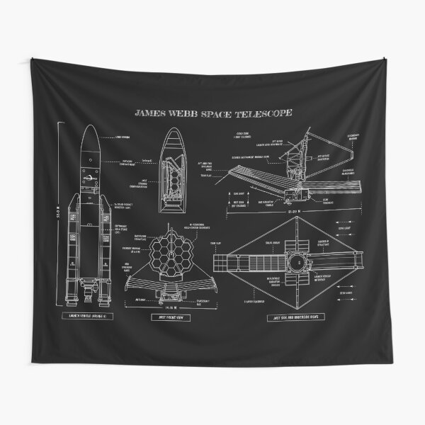 Item preview, James Webb Space Telescope (White Stencil - No Background) designed and sold by BGALAXY.