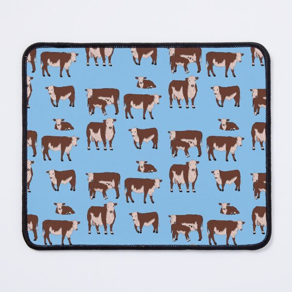 Item preview, Hereford Cattle Pattern Blue designed and sold by Ashley Gagnon.