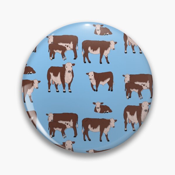 Item preview, Hereford Cattle Pattern Blue designed and sold by Ashley Gagnon.
