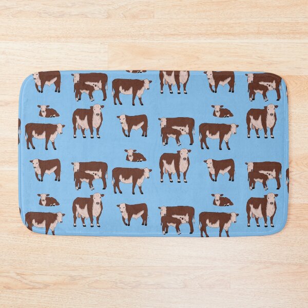 Item preview, Hereford Cattle Pattern Blue designed and sold by Ashley Gagnon.